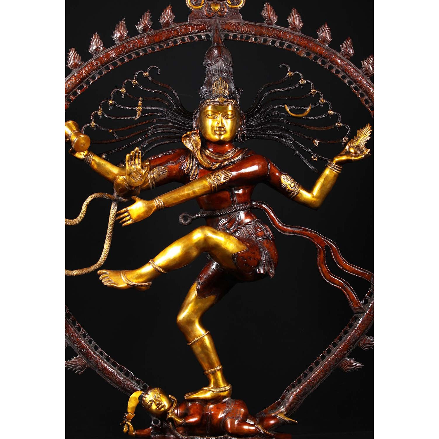 Brass Large Shiva as Lord Nataraja Statue 73 Inches