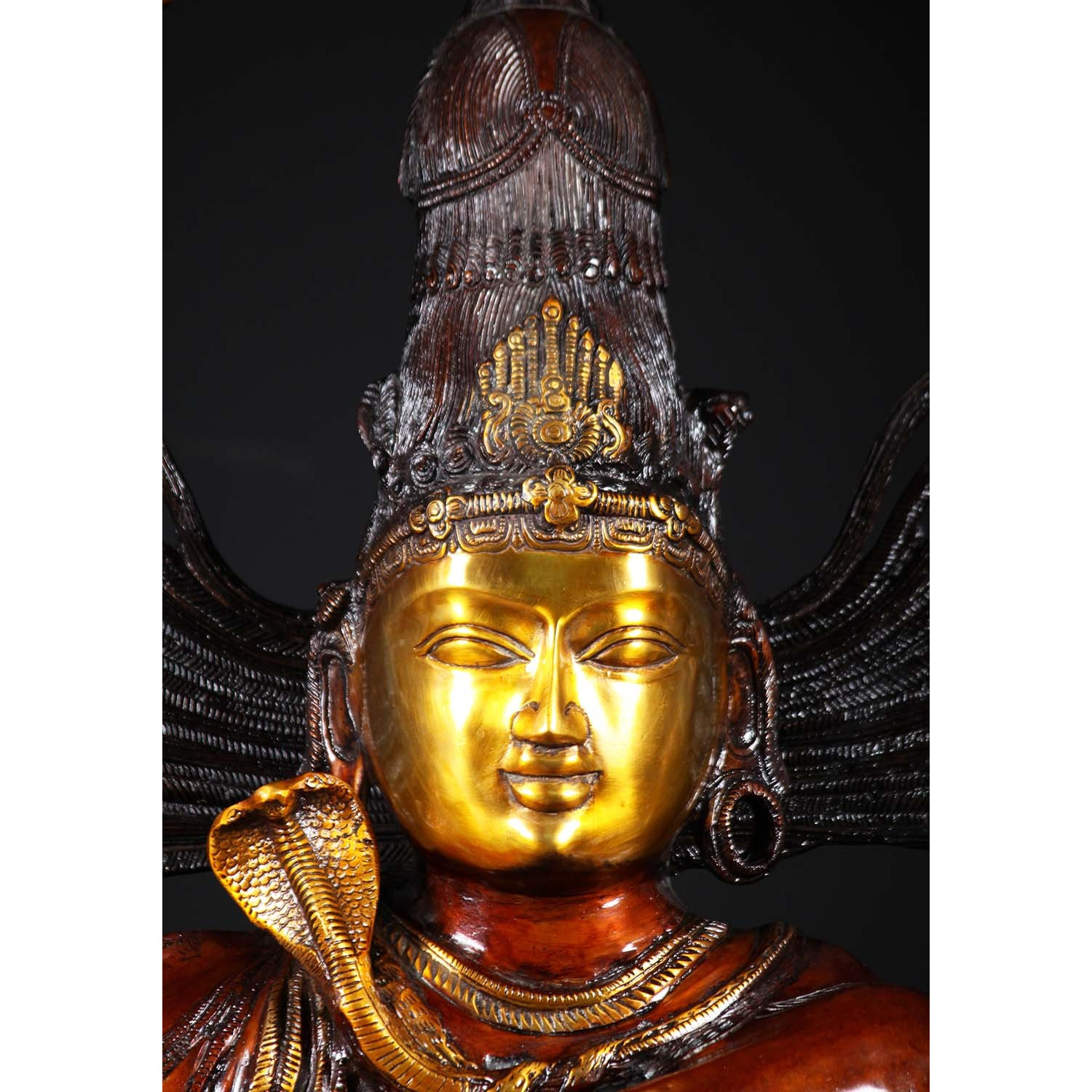 Brass Large Shiva as Lord Nataraja Statue 73 Inches