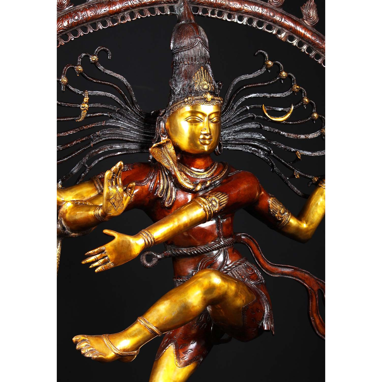 Brass Large Shiva as Lord Nataraja Statue 73 Inches