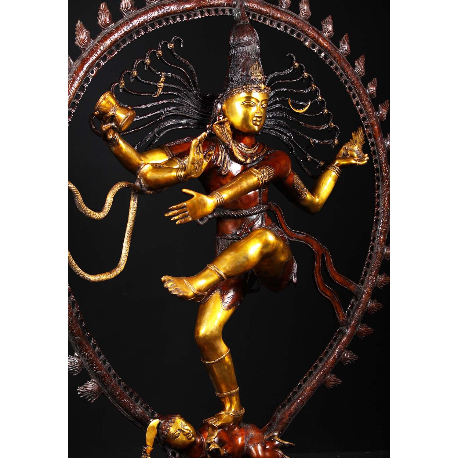 Brass Large Shiva as Lord Nataraja Statue 73 Inches