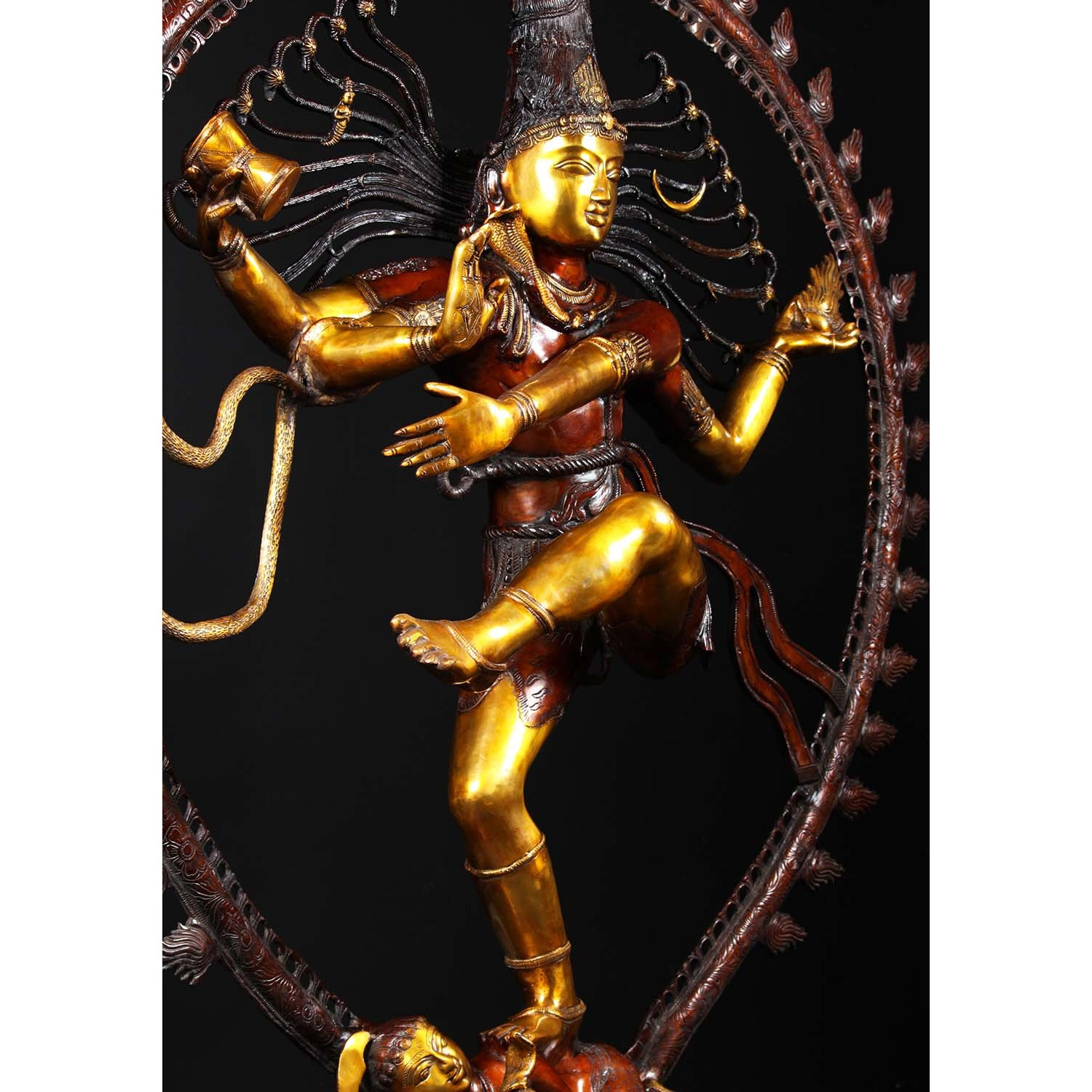 Brass Large Shiva as Lord Nataraja Statue 73 Inches