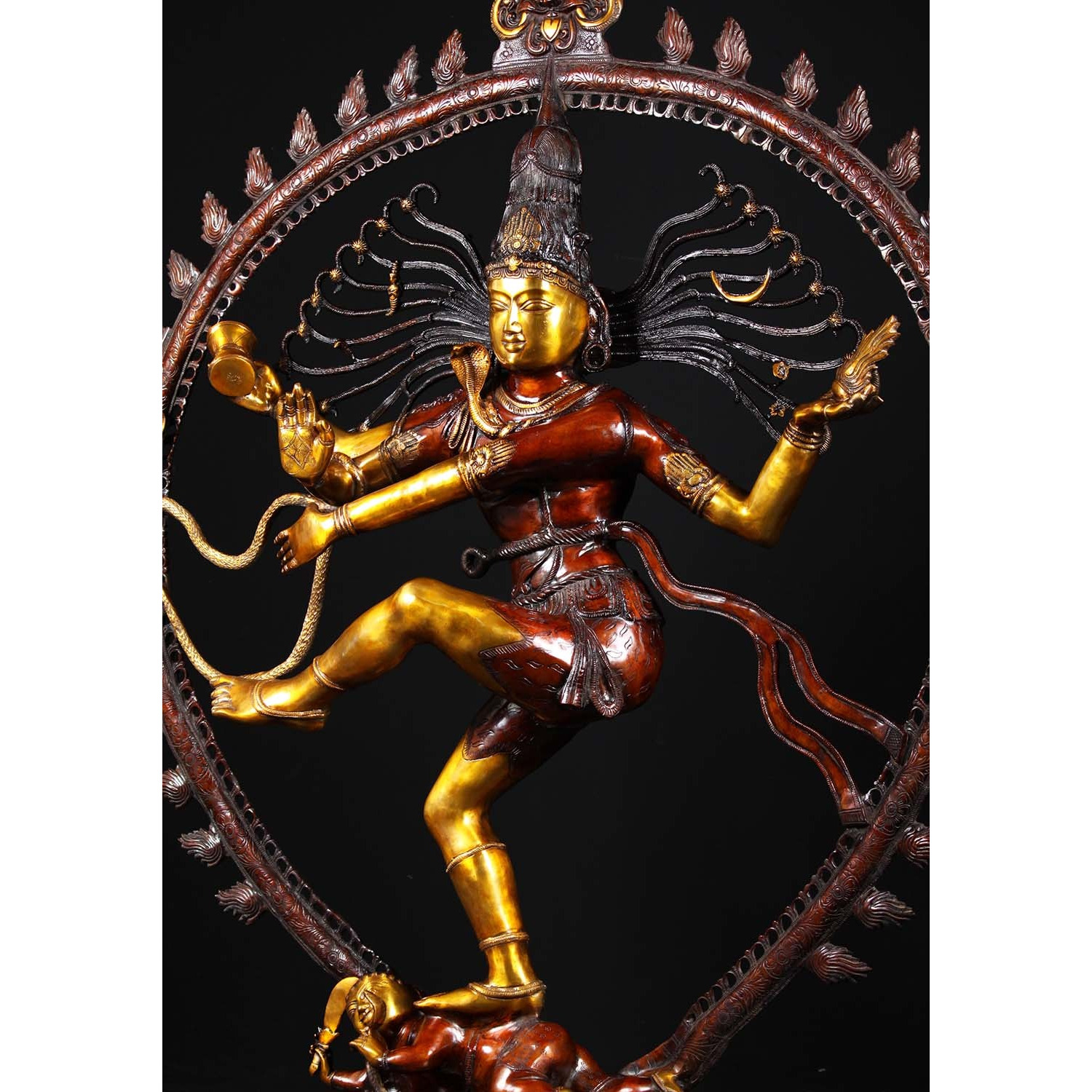 Brass Large Shiva as Lord Nataraja Statue 73 Inches