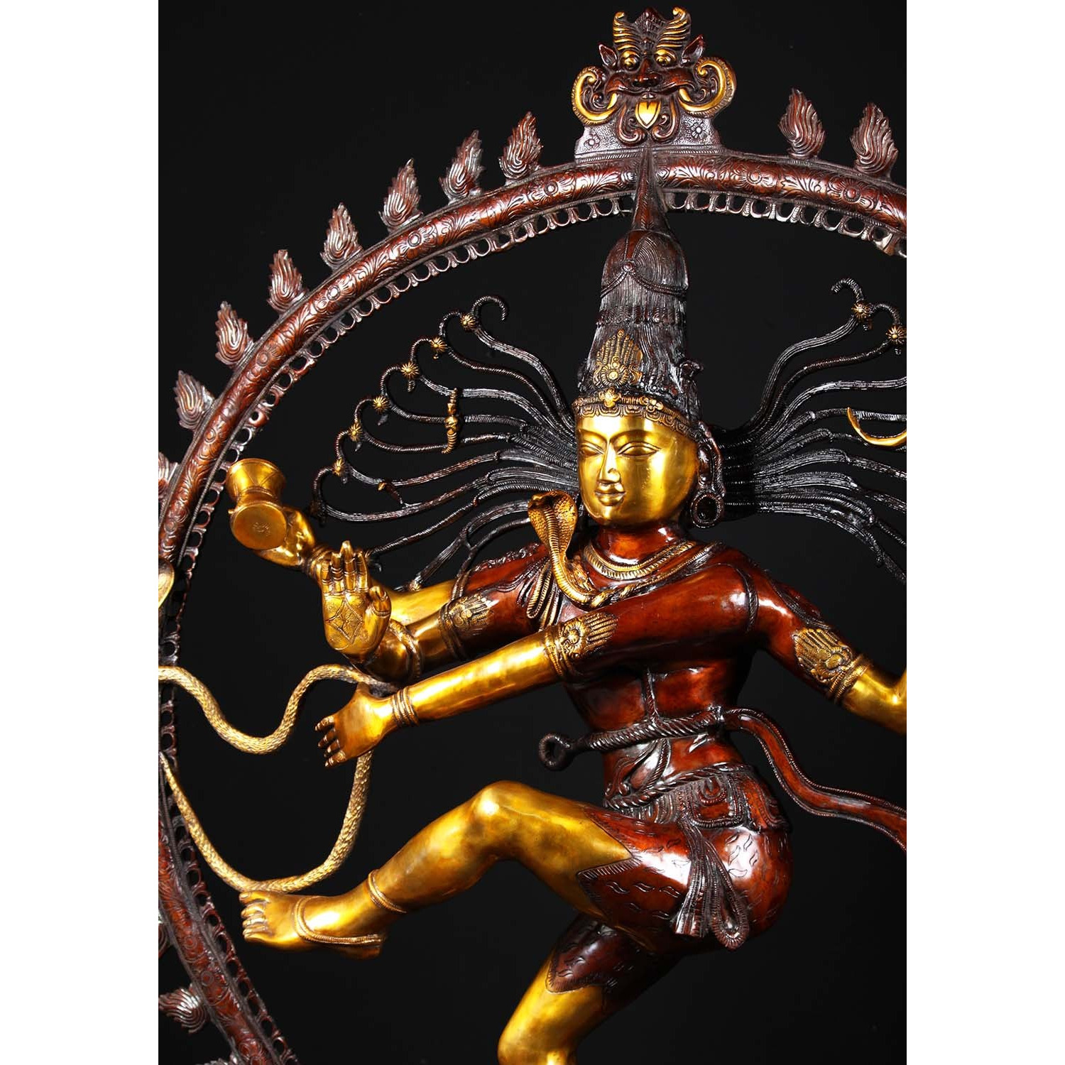 Brass Large Shiva as Lord Nataraja Statue 73 Inches