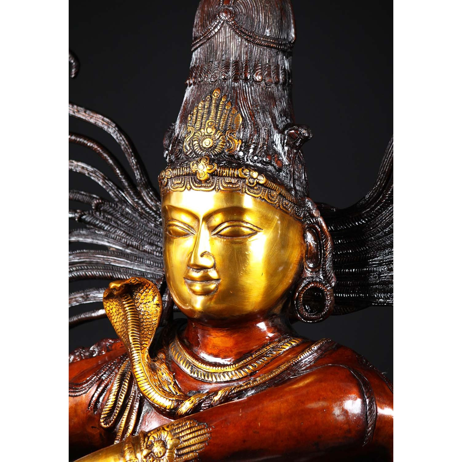 Brass Large Shiva as Lord Nataraja Statue 73 Inches