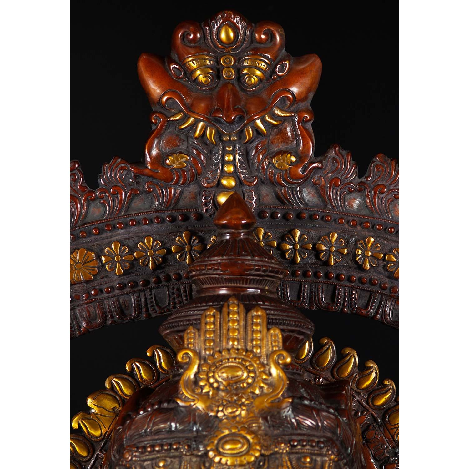 Large Brass Seated Ganesha Statue 70 Inches
