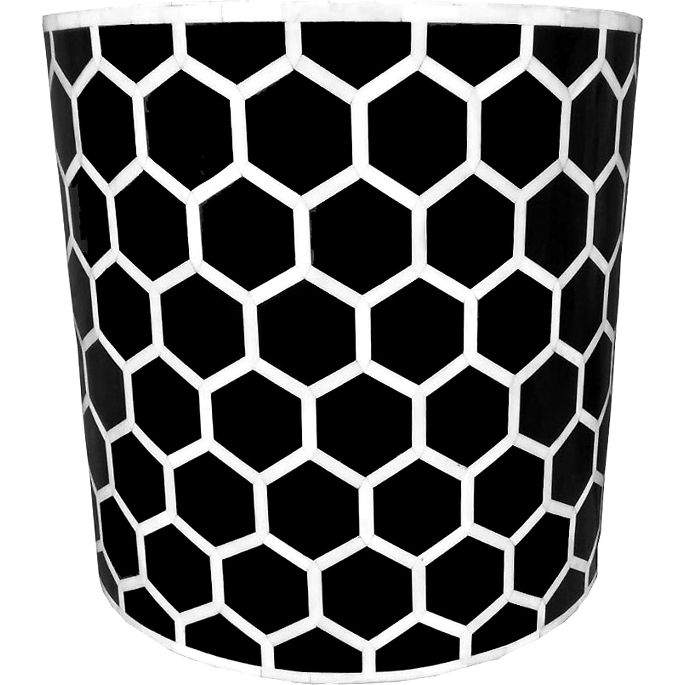 Honeycomb Bone Inlay Round Side Table