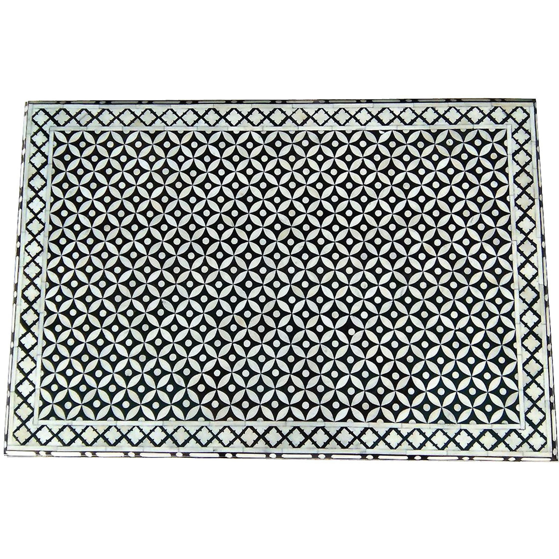 Bone Inlay Hand Crafted 36  Rectangle Coffee Table