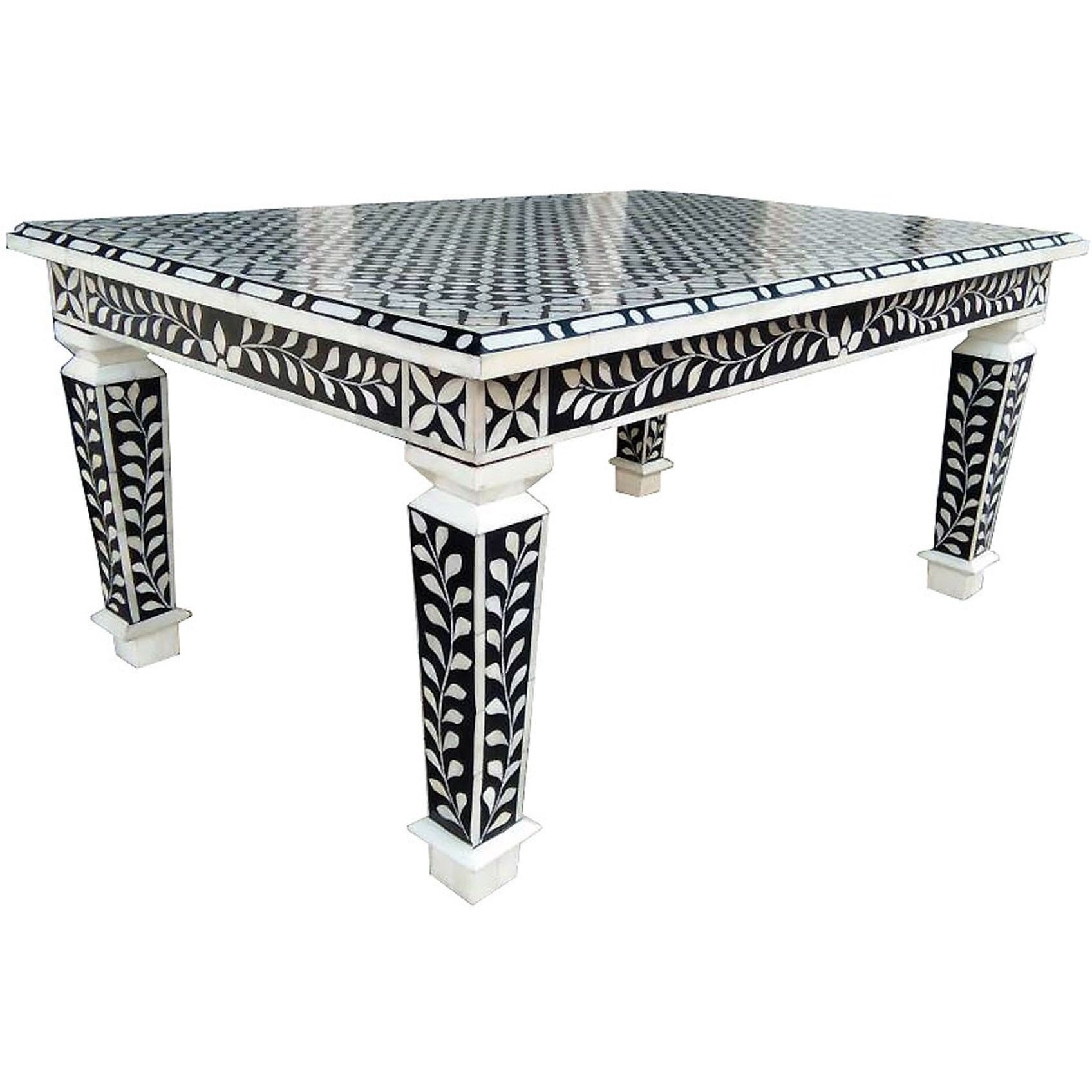 Bone Inlay Hand Crafted 36  Rectangle Coffee Table