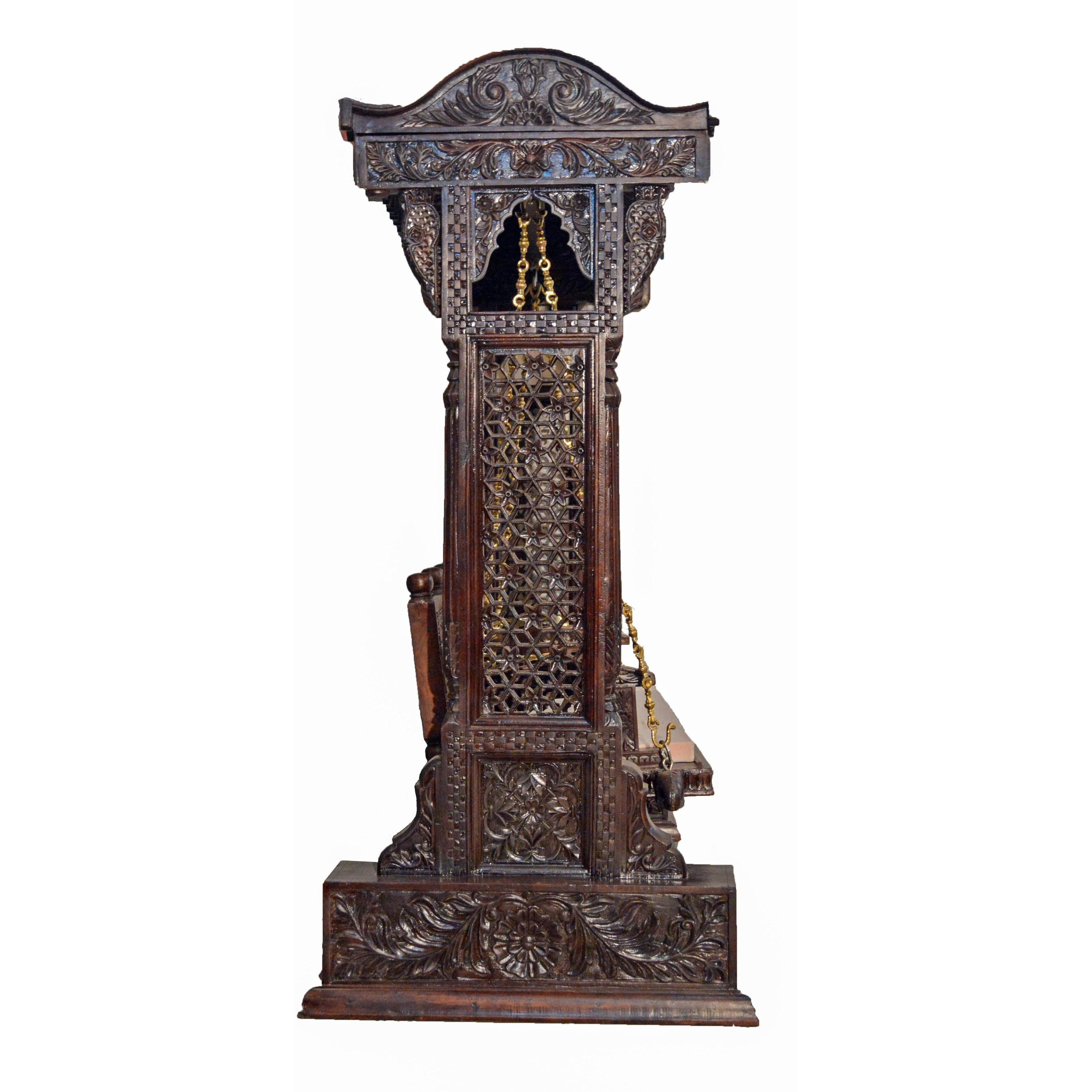 Jaisalmer Jharokha Design Wooden Carved Royal Swing Set / Indoor Jhula