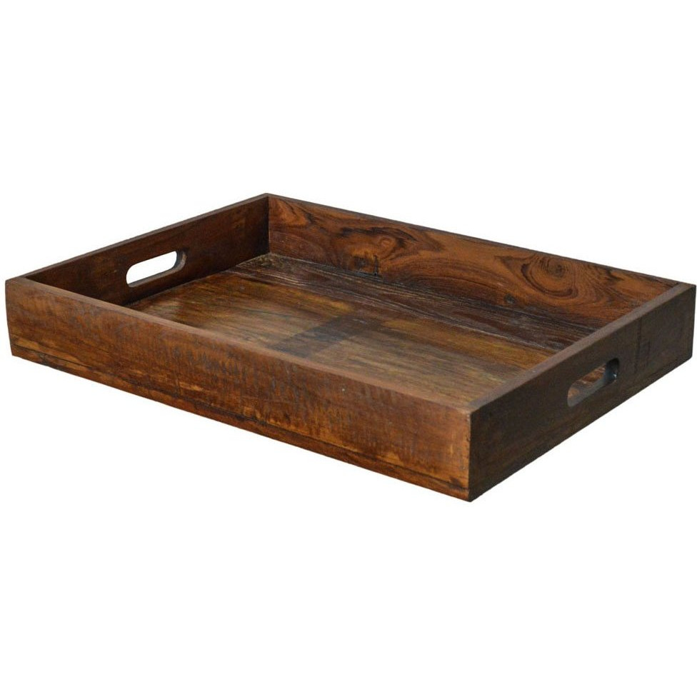 Rustic Natural Reclaimed Wood Farmhouse Tray