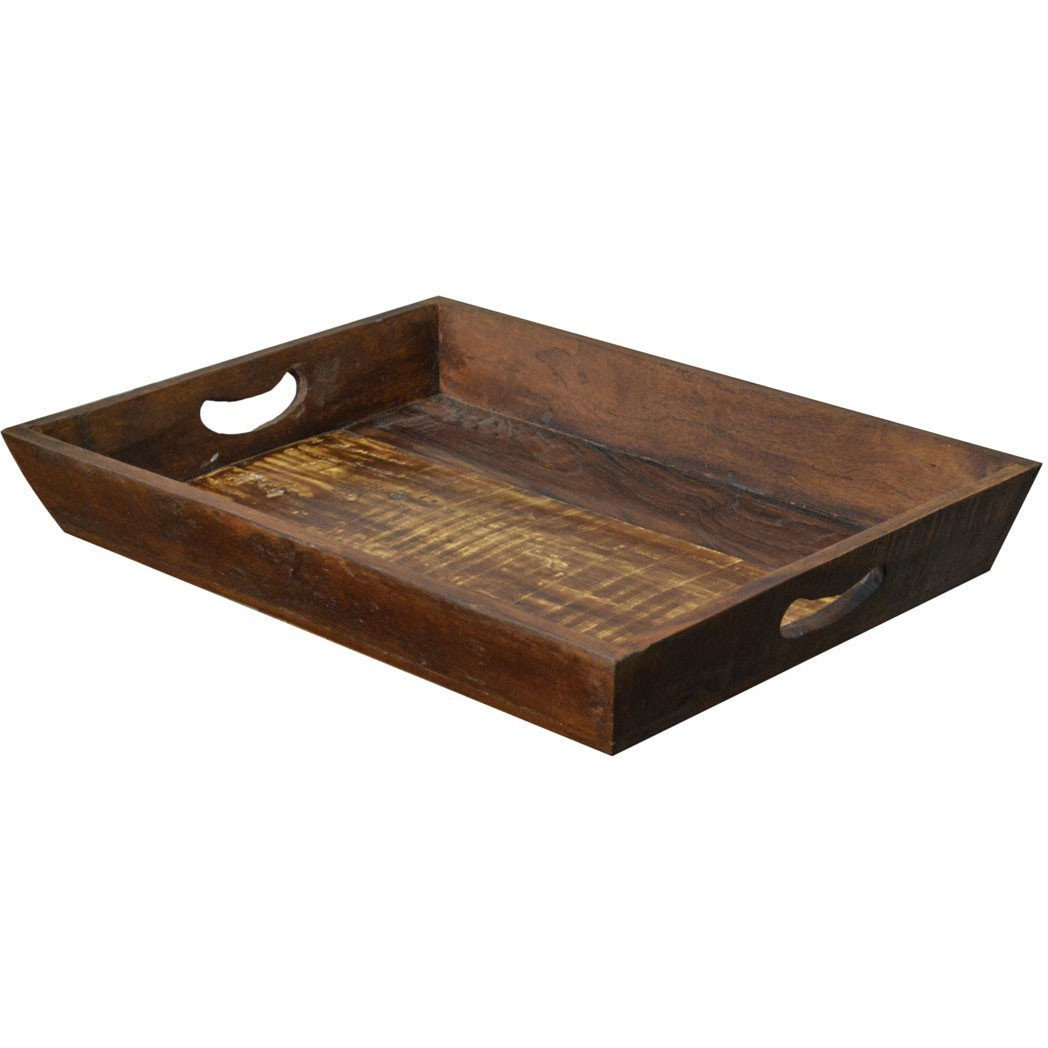 Rustic Natural Reclaimed Wood Farmhouse Tray