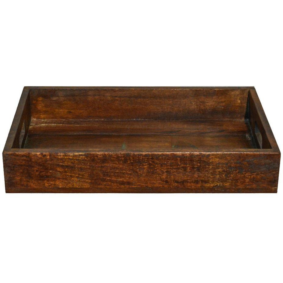 Primitive Style Reclaimed Wood Rustic Serving Tray