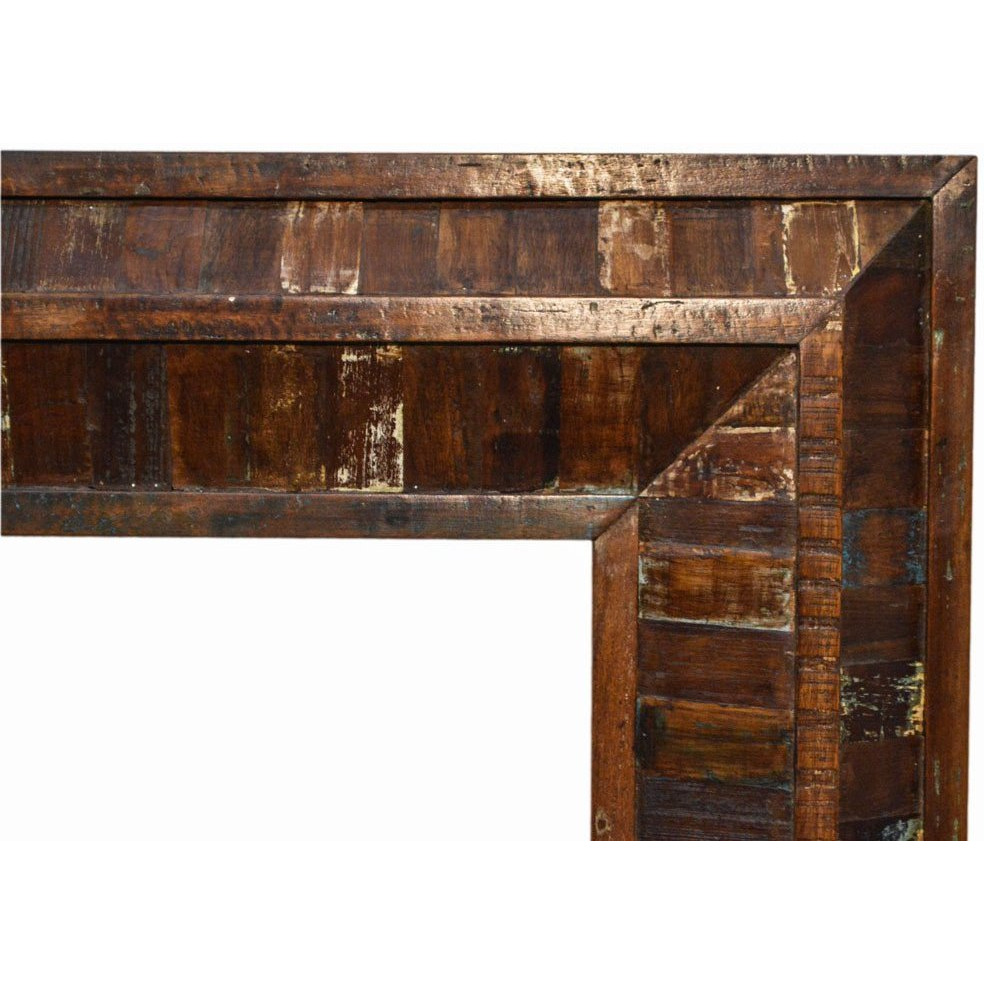 Rustic Reclaimed Rectangle Wooden Mirror 54