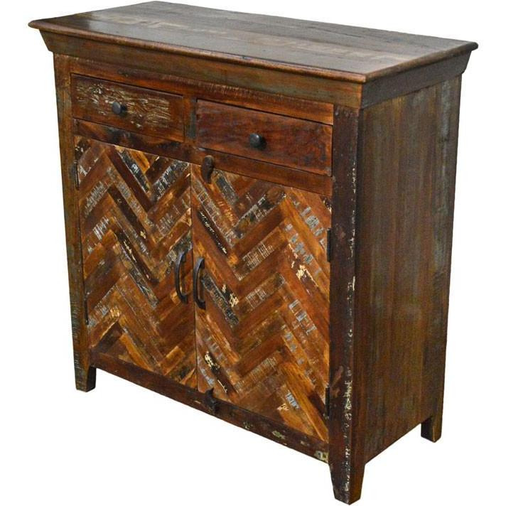 Reclaimed Rustic Sideboard Free Standing Cabinet with Drawers