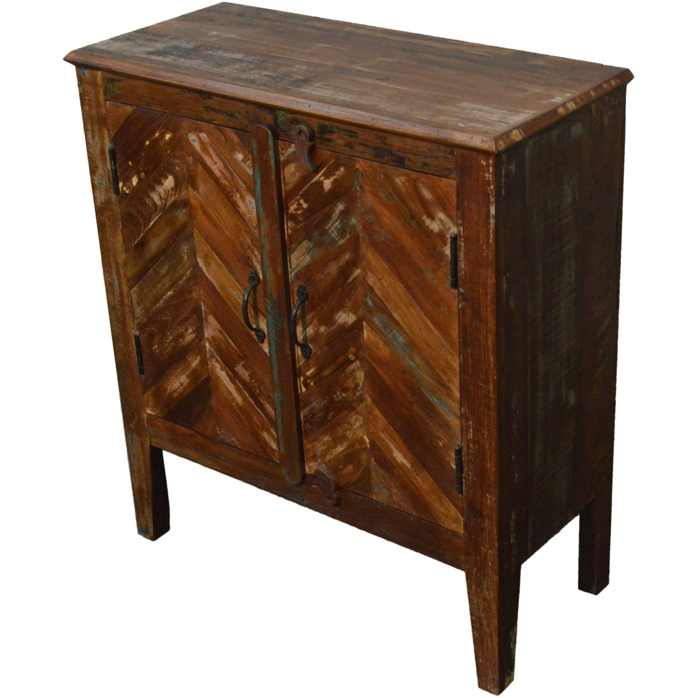 Reclaimed Rustic Night Stand Bedside Storage 2 door Cabinet