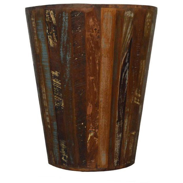 Reclaimed Rustic Barrel Stool End Table