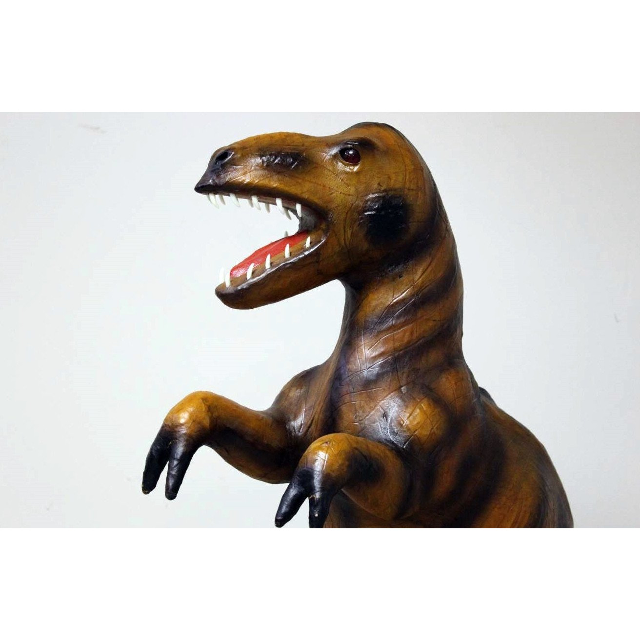 Handmade Paper Mache Big Dianosour Leather Figurine