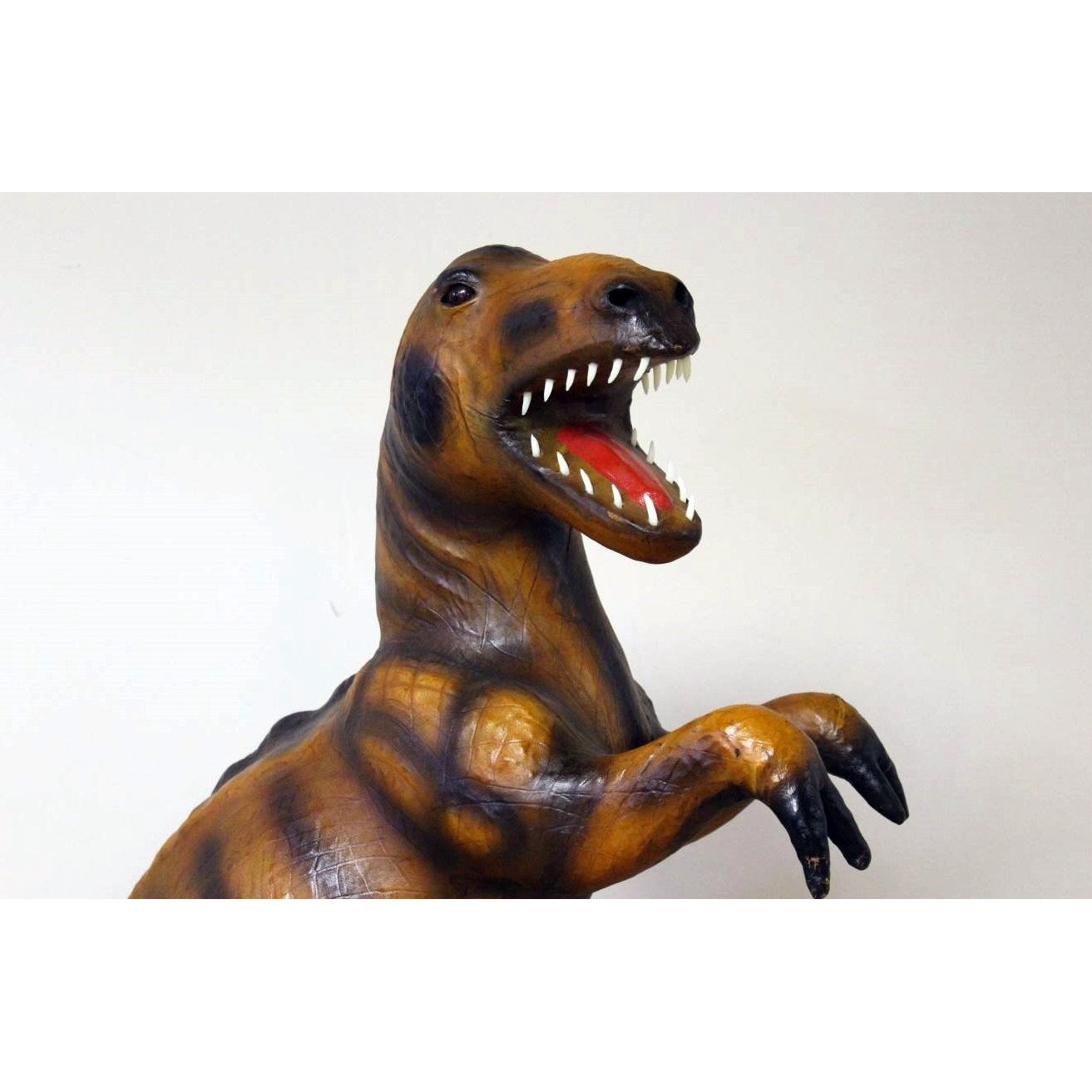Handmade Paper Mache Big Dianosour Leather Figurine