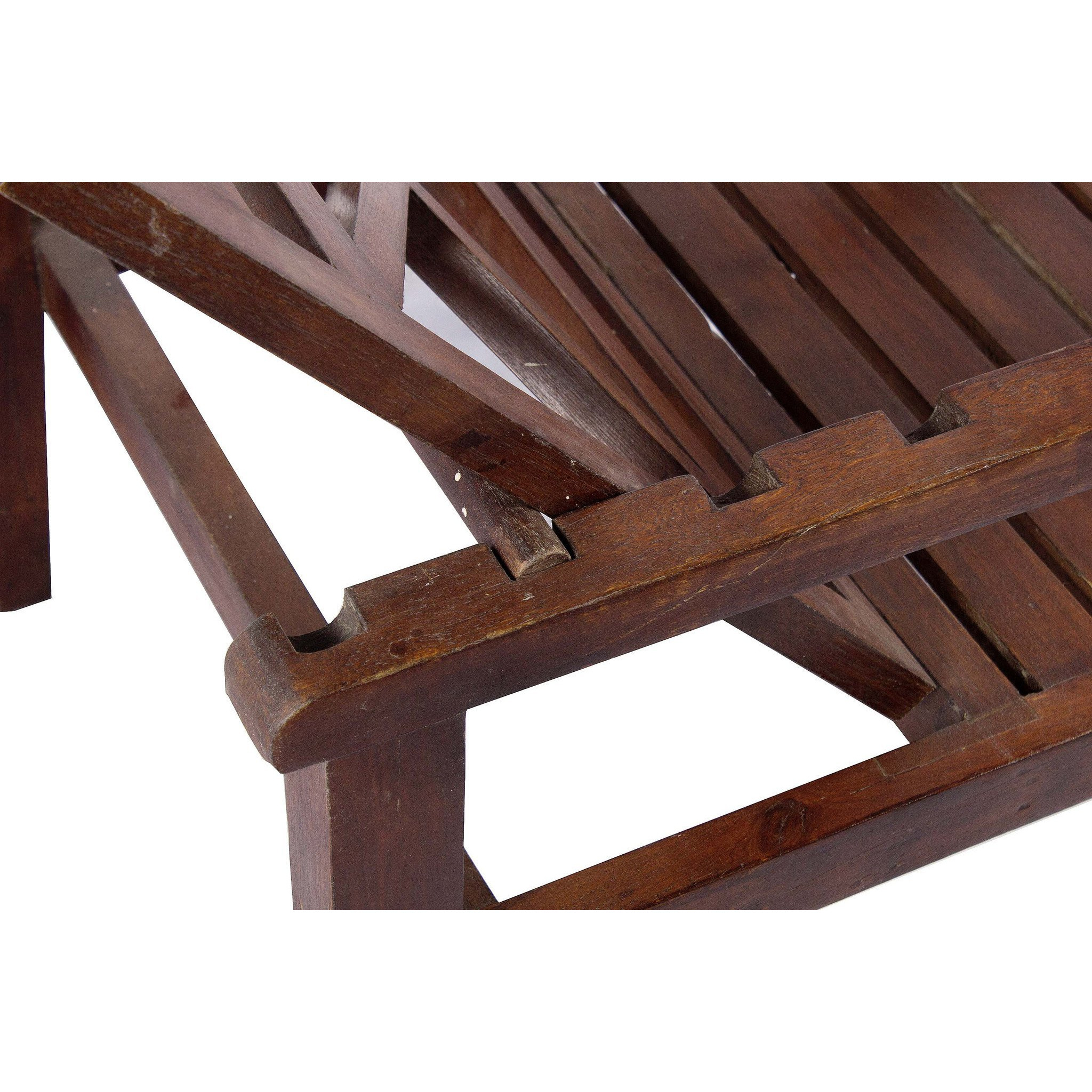 SOLID TEAK WOOD BEACH CHAISE LOUNGE CHAIRC_x0002_B - DARK WOOD FINISH