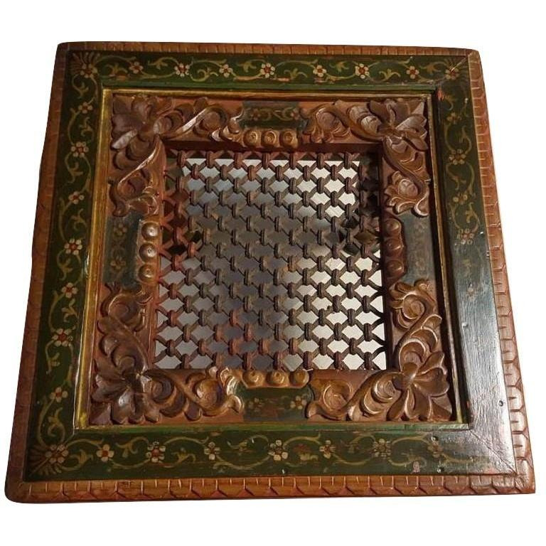 Handmade  Hand Painted Wooden Carved traditional Coffee Table