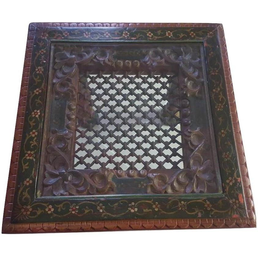 Handmade  Hand Painted Wooden Carved traditional Coffee Table