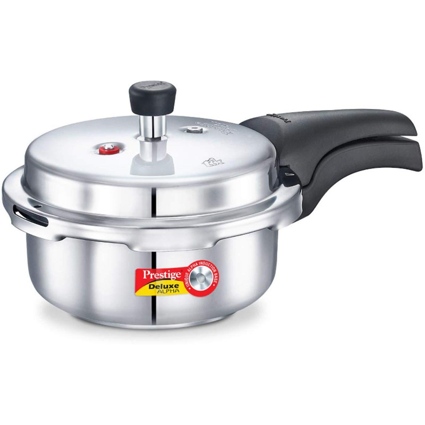 Prestige Svachh 2L Alpha Deluxe Induction Base Stainless Steel Pressure Cooker, 2.0-Liter