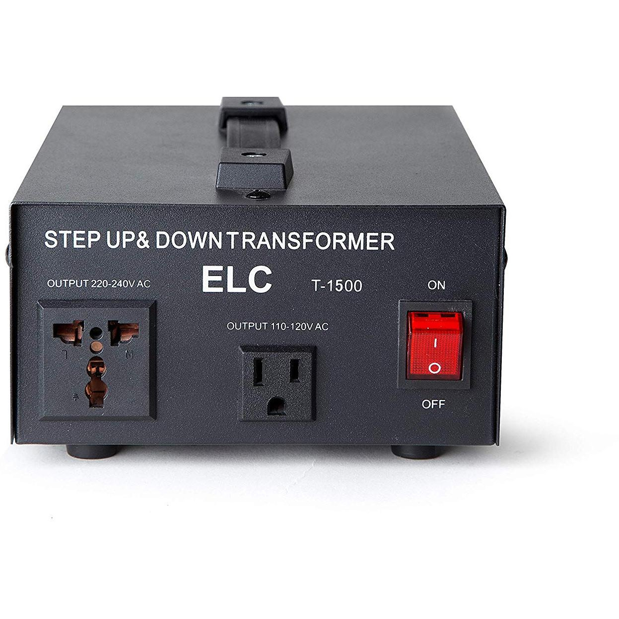 ELC T-1500 1500-Watt Voltage Converter Transformer - Step Up/Down - 110V/220V - Circuit Breaker Protection