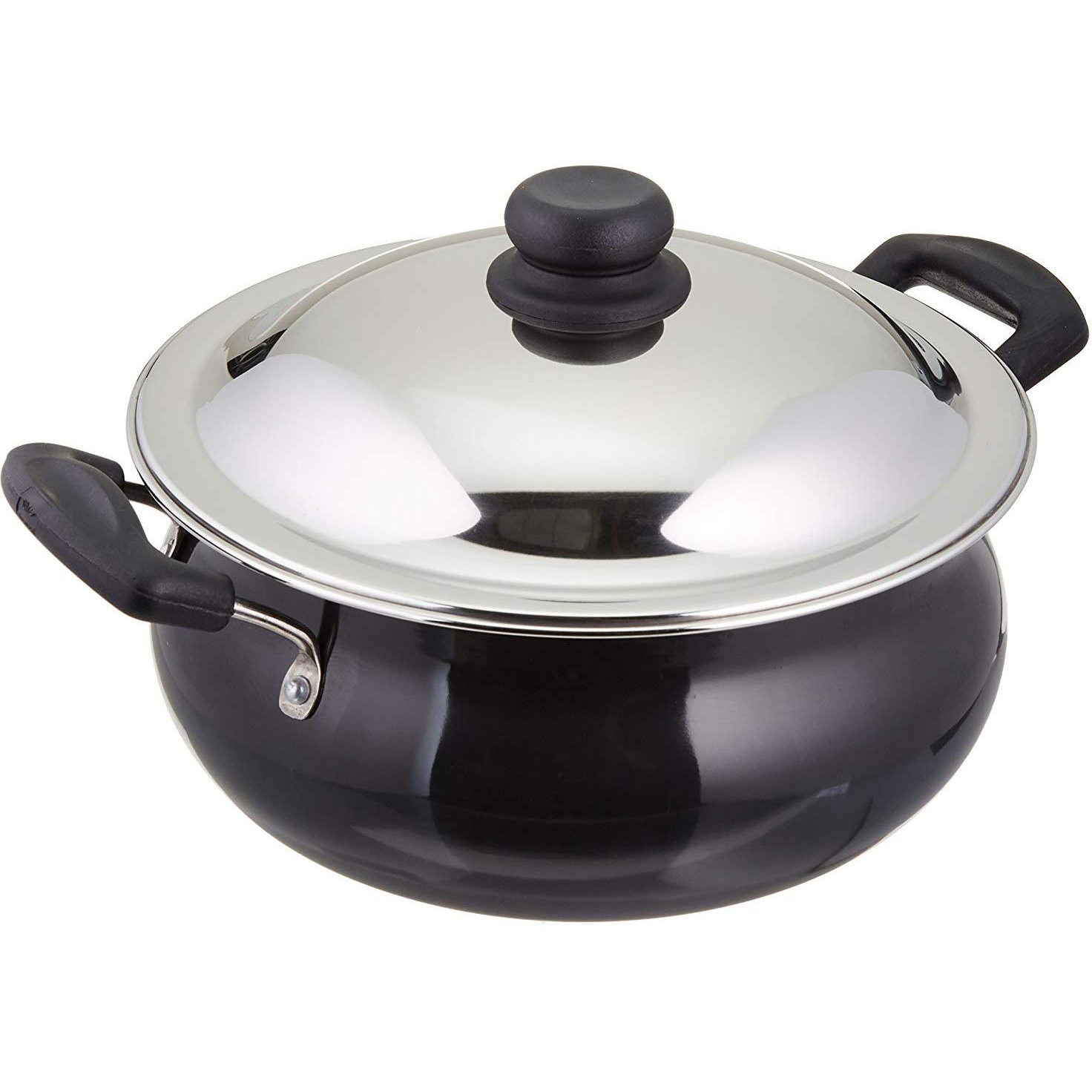 Vinod Stainless Steel Kadai with Lid 4.5 Liters