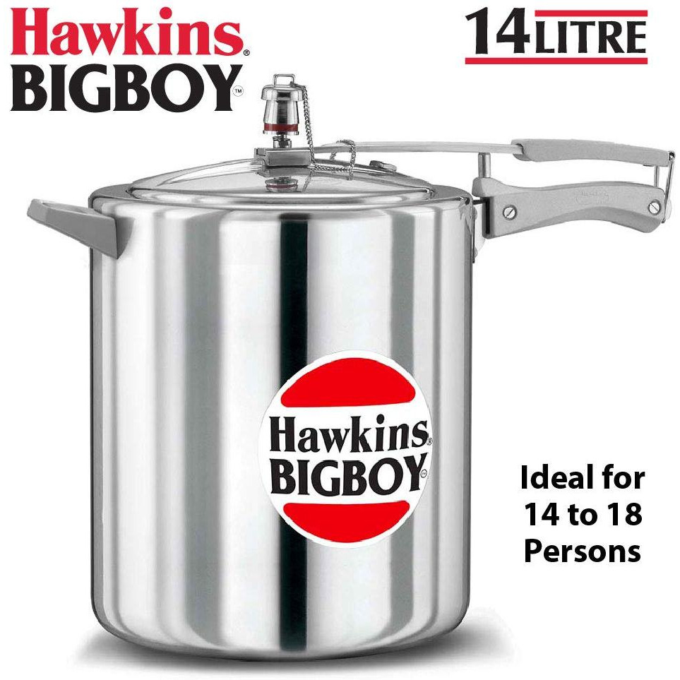 Hawkins Bigboy Aluminum Pressure Cooker, 14 Litres