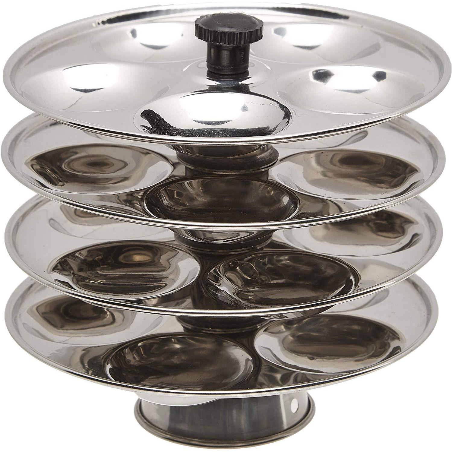 Tabakh 4-Rack Stainless Steel Baby Mini Idli Stand, Makes 20 Mini Idlys