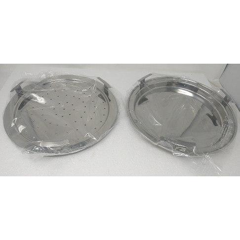 Tabakh Stainless Steel Multi Kadai with Steamer Plate, Mini Idli Plate, 2 Idli Plates, 2 Dhokla Plates, Induction Friendly
