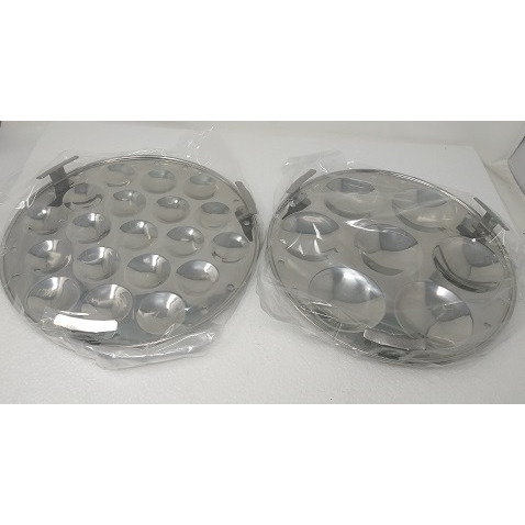 Tabakh Stainless Steel Multi Kadai with Steamer Plate, Mini Idli Plate, 2 Idli Plates, 2 Dhokla Plates, Induction Friendly