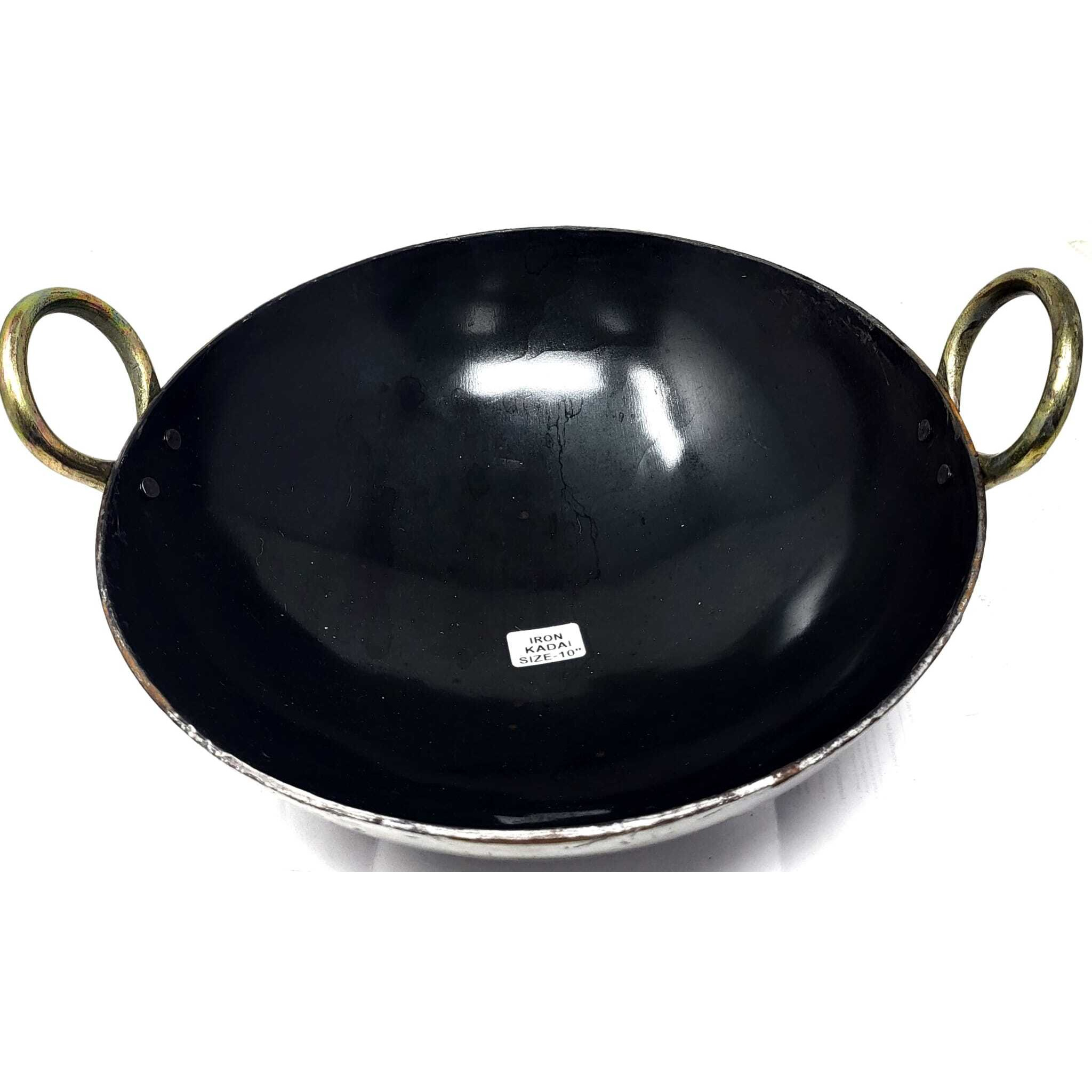 Tabakh Lucky Iron Kadai Round Bottom 12 inches