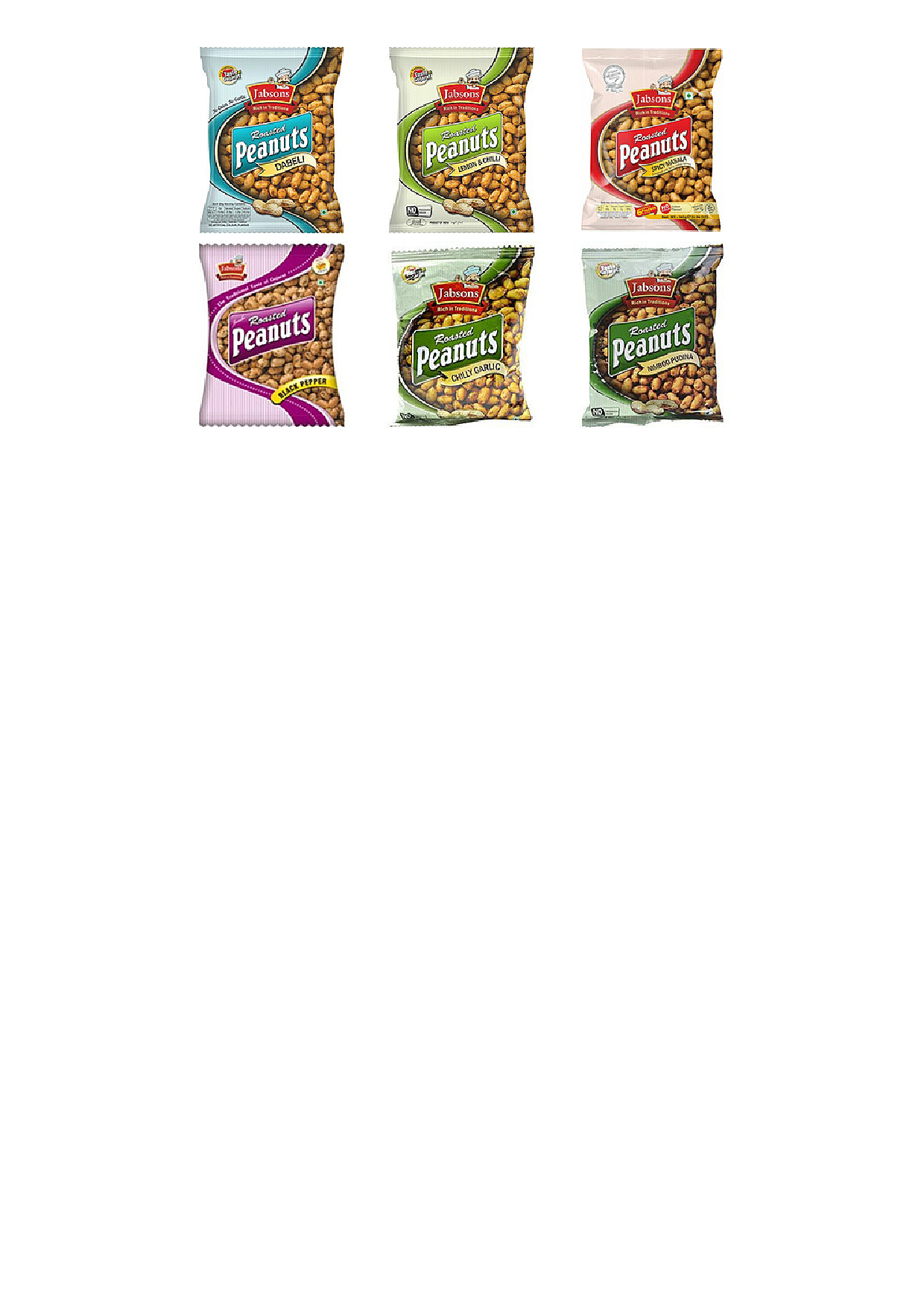Jabsons Peanuts Variety Pack - 5 Items