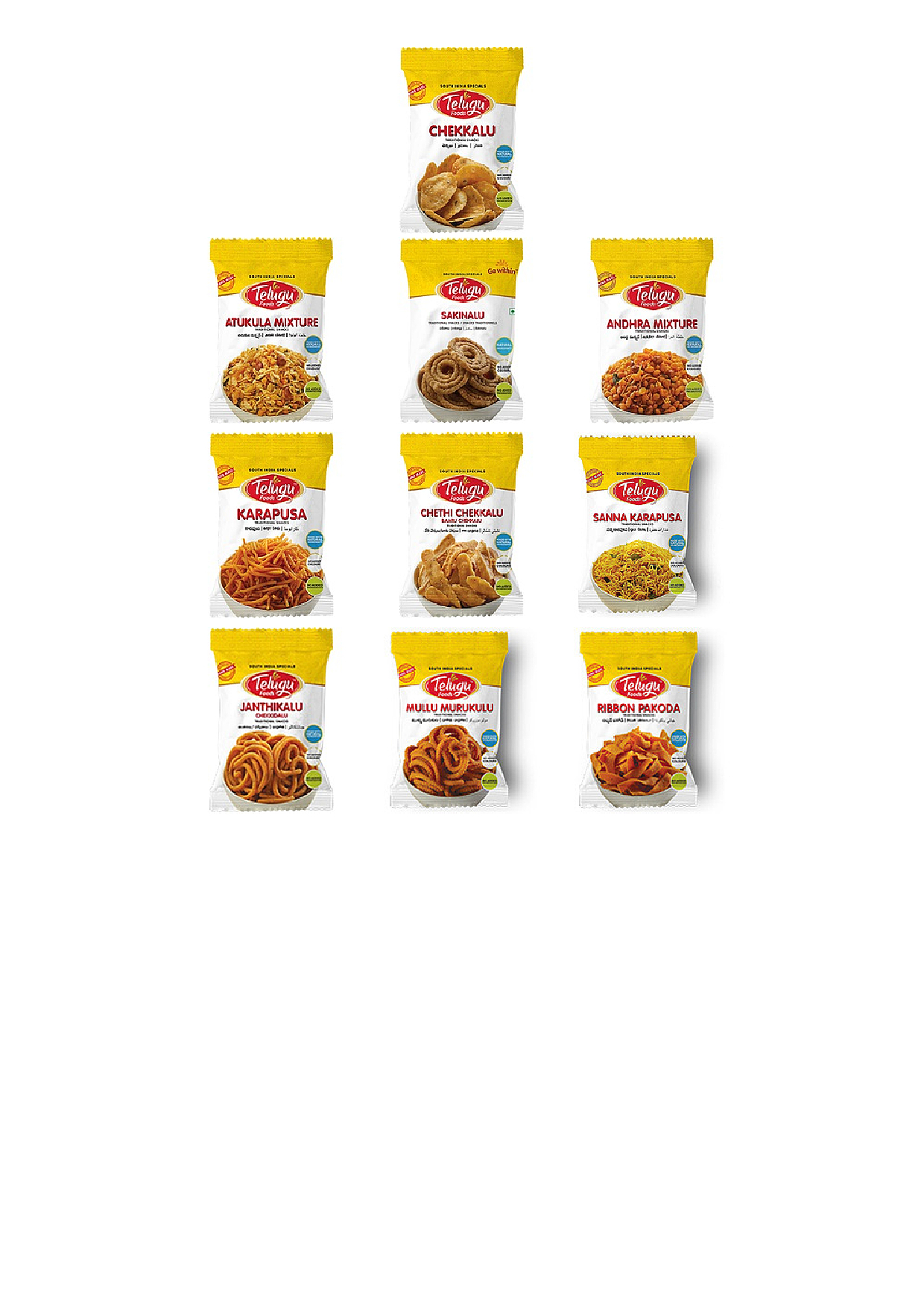 Telugu Snacks Variety Pack - 6 Items