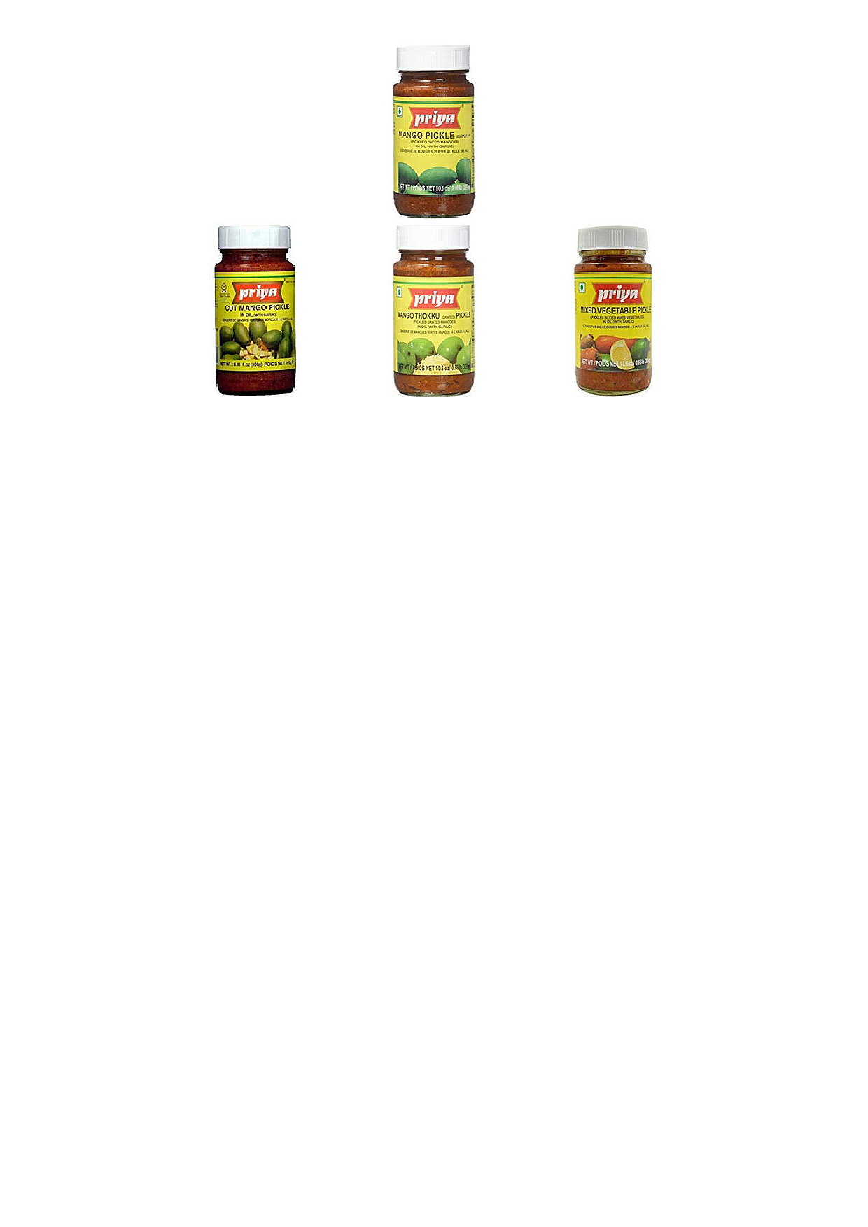 Priya Pickles With Garlic Variety Pack - 9 Items